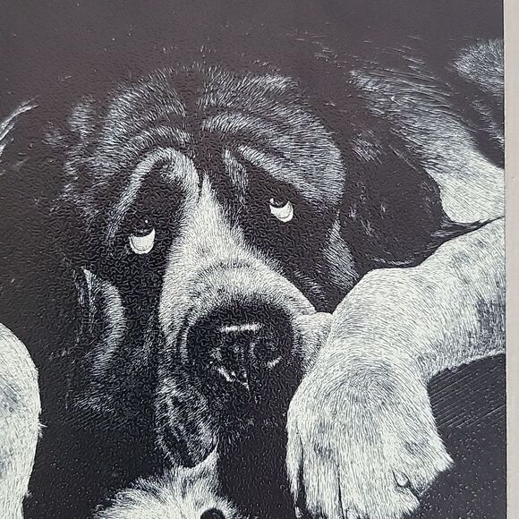 Rudy Droguett "Babysitter" dog and cat print vintage 1976 - Picture 3 of 9